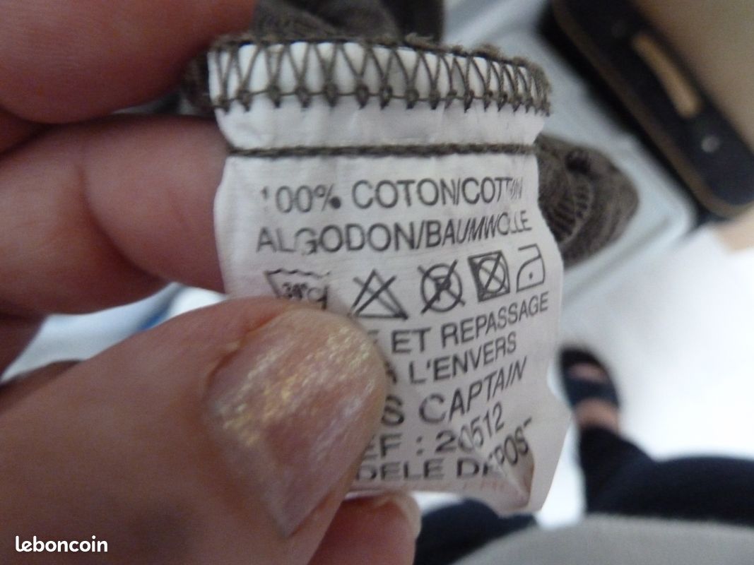 Tunic Noire Et Grise Miss Captain Taille 38 – Style Décontracté Sans Manches – Occasion Très Bon état