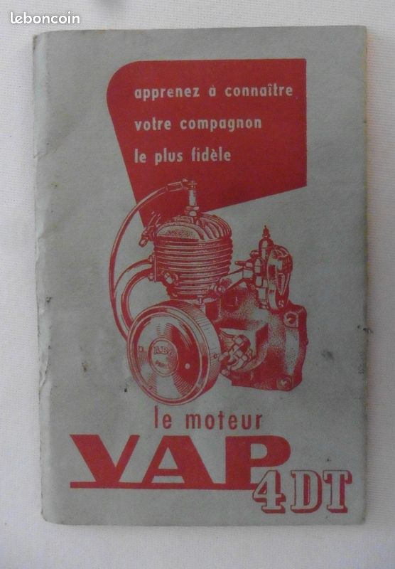 Notice D'entretien Moteur Auxiliaire VAP 4 - Années 50 - Copie
