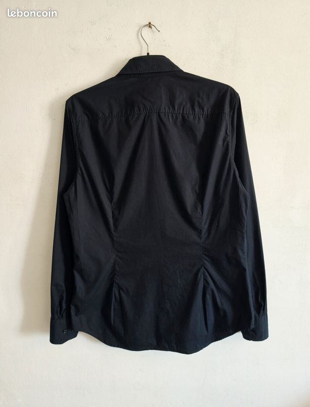 Chemise G-Star Raw noire manches longues, logo discret taille XL slim ( L/XL ) (image 3)