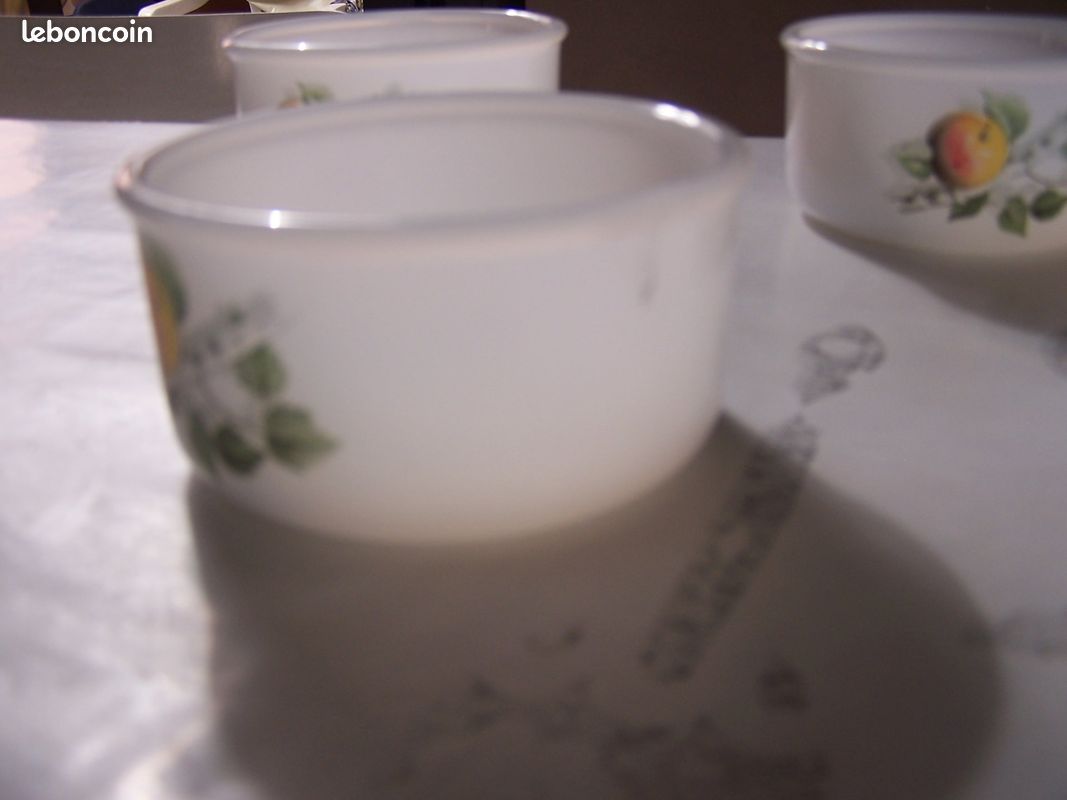 Lot de 6 Ramequin Verre blanc - Label Emmaüs Lot de 6 Ramequin Verre blanc - Label Emmaüs