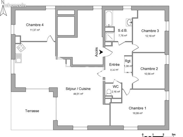 Appartement 5 pièces 115 m² · à Haguenau · 115 m² · 1 400 €