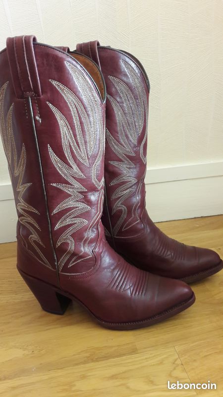 Bottes Santiag cuir taille 38 (image 4)