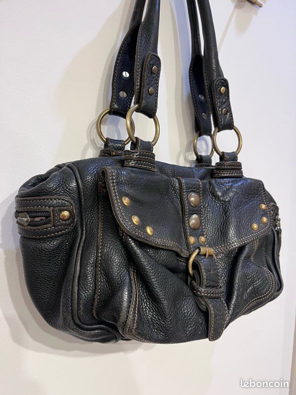 Sac à Main HERMÈS Kelly 32 En Cuir Noir Vintage - Sac Cartable Fait Main Pour Femme