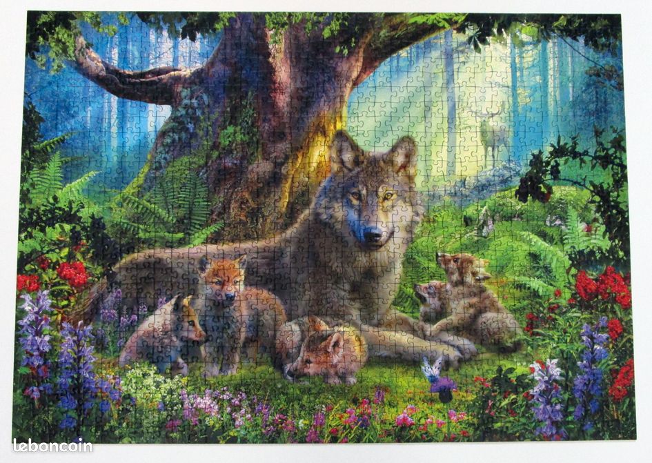 Puzzle 1000 pièces : Famille de loups et aigles - Jeux - Jouets Puzzle 1000 pièces : Famille de loups et aigles - Jeux - Jouets