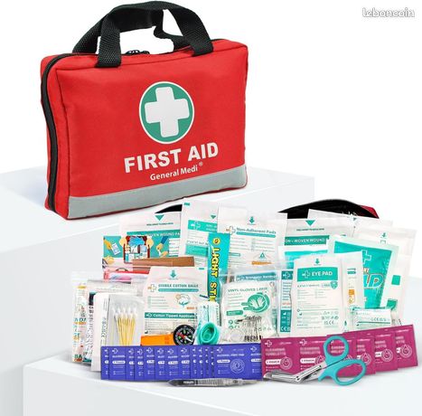 General Medi Trousse De Premiers Secours 120 Articles - Maison Voiture Voyage Bureau Randonnée