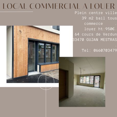 Local commercial 165 m² GUJAN MESTRAS - Bureaux & Commerces