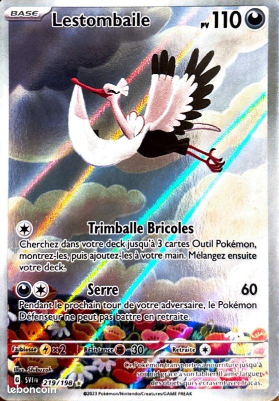 Carte Pokmon Lestombaile - Collection Carte Pokmon Lestombaile - Collection