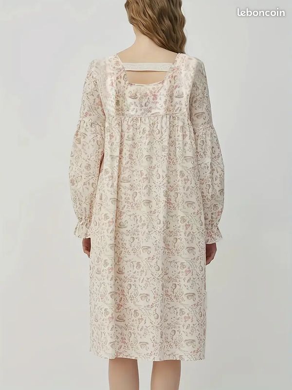 Chemise De Nuit Rose En Coton Taille L - Marque Vanessa, Occasion En Excellent état, Femme
