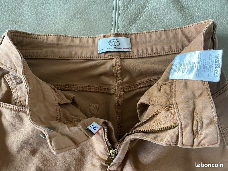 Pantalon le temps de cerise camel taille 36 (image 3)