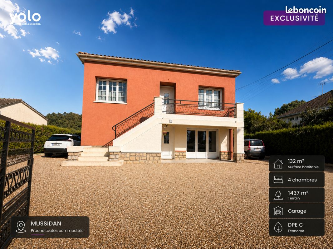 Maison 6 pièces 132 m² · à Mussidan · 132 m² · 195 000 €