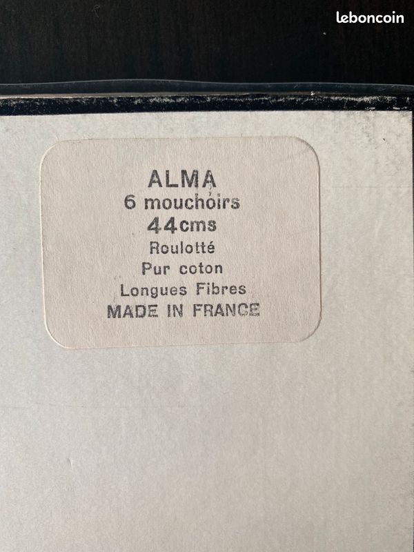 Coffret 6 mouchoirs anciens coton NEUF (image 3)