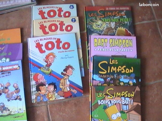 Lot de 13 bandes dessinées Spirou , Simpson , Toto , Titeuf , Rugbymen (image 2)