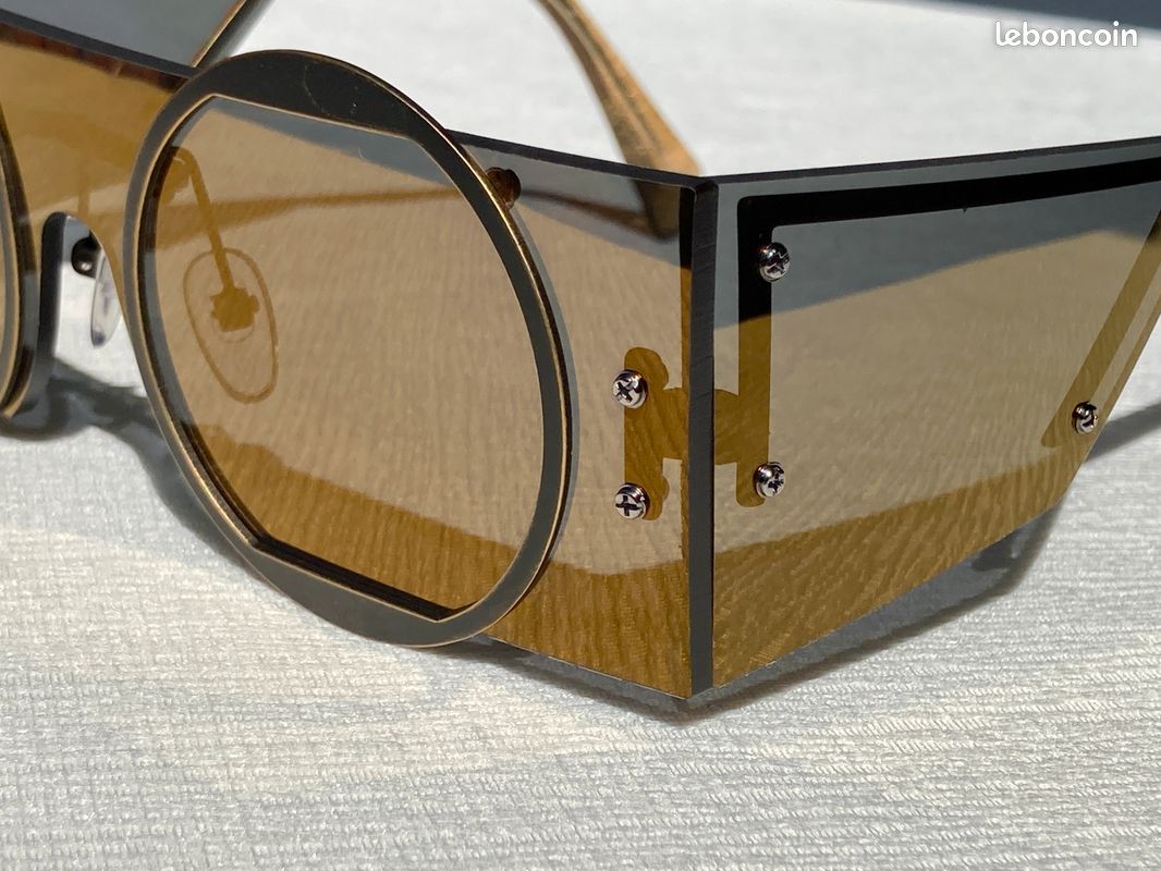 Yohji Yamamoto YY7020 Gold Flake – Lunettes de soleil unisexe – Édition limitée SS19 (2019) – Neuf complet avec certificats et accessoires (image 9)