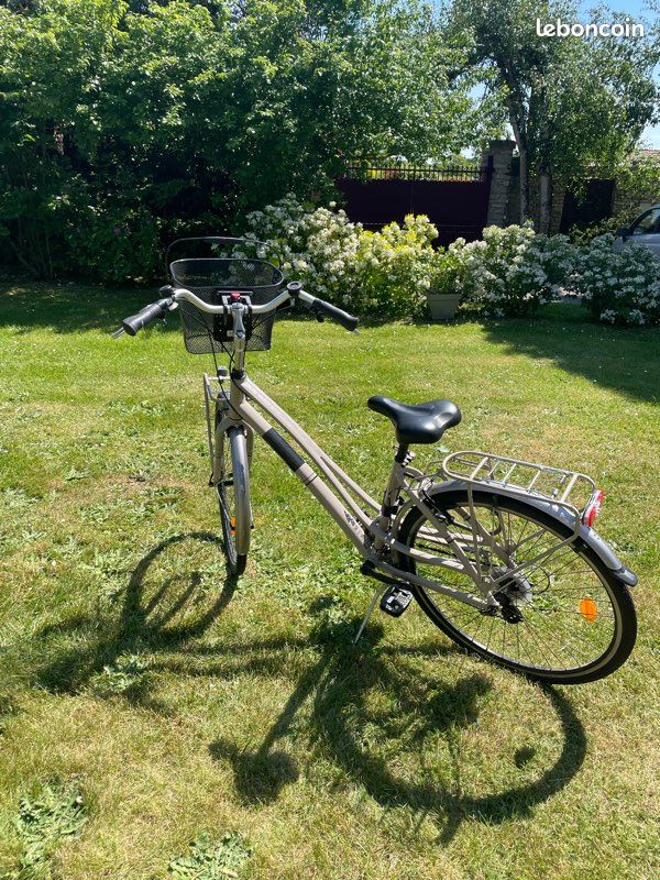 Vélo Montana Lunapiena STI beige + Panier avant Klickfix et antivol (image 3)