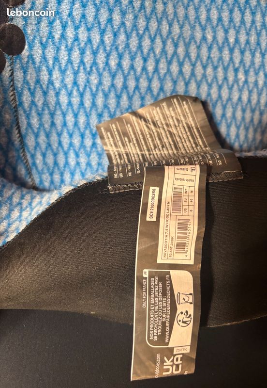 Combinaison femme semi étanche SCUBAPRO NOVASCOTIA Taille 40 épaisseur 7,5mm Poids 3,6 kg (image 1)