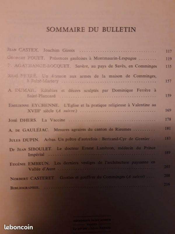 Revue de comminges 1974 tome LXXXVII (image 2)