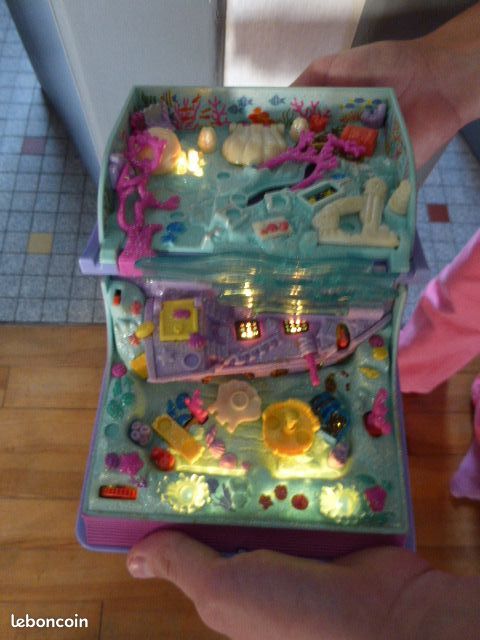 Polly Pocket Bluebird Sparkling Mermaid Adventure 1995 - Complet Et Lumineux !
