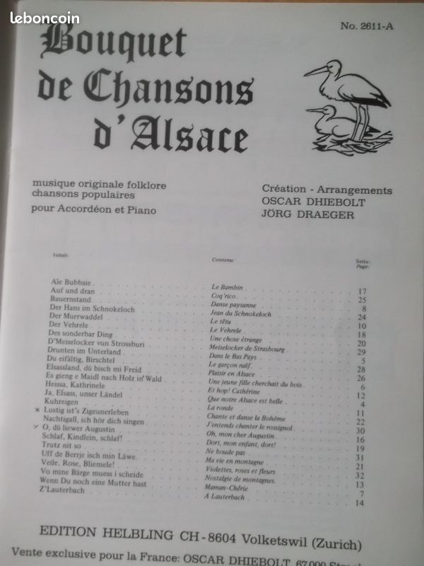 Partitions chansons d'Alsace (image 2)