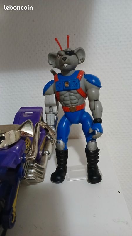Grande Figurine Vintage 30cm - Les Souris Motardes De L'Espace (années 80/90)
