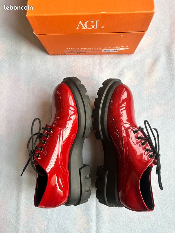 Chaussures femme, AGL, cuir verni rouge, femme, p.39 (image 4)