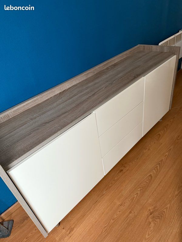 Meuble vitrine buffet bas miroir (image 3)