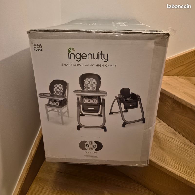 Chaise haute évolutive Ingenuity SmartServe 4-en-1 – Bon état (image 1)