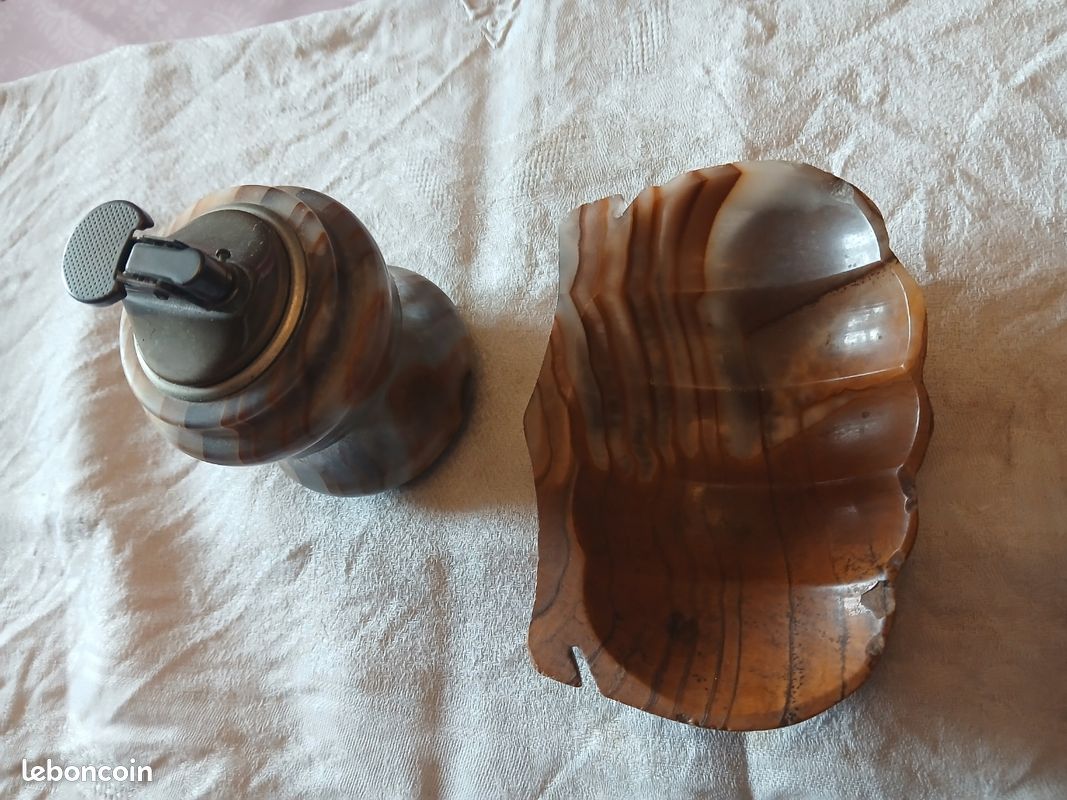 Briquet et cendrier onyx (image 2)
