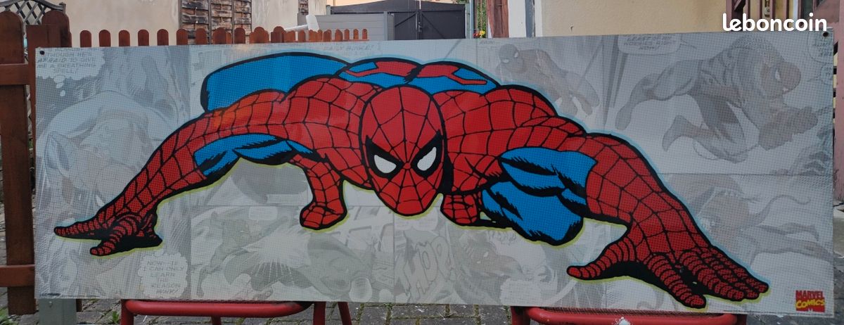 Toile sur cadre Spider Man NYC blanc 40 x 60 cm
