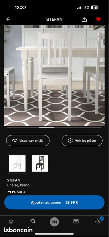 Table à manger et chaise IKEA (image 7)