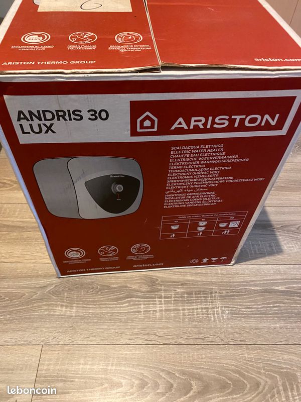 Chauffe-Eau Électrique Ariston Andris RS 30L - 1500W - Blanc - Avec Fil