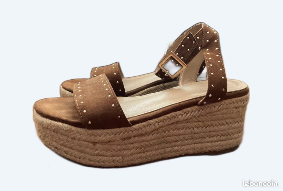 Sandales compensées marron Pimkie T37 Chaussures