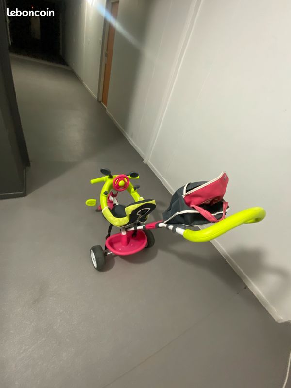 Tricycle smooby rose et vert (image 3)