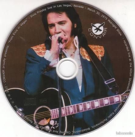 Elvis presley from elvis in vegas las vegas 30 mars 1975 show minuit livret 20 pg cd 28 titres audience recording édition limitée à 300 ex. Label rainbow records sous pochette plastique scellée rare (image 3)