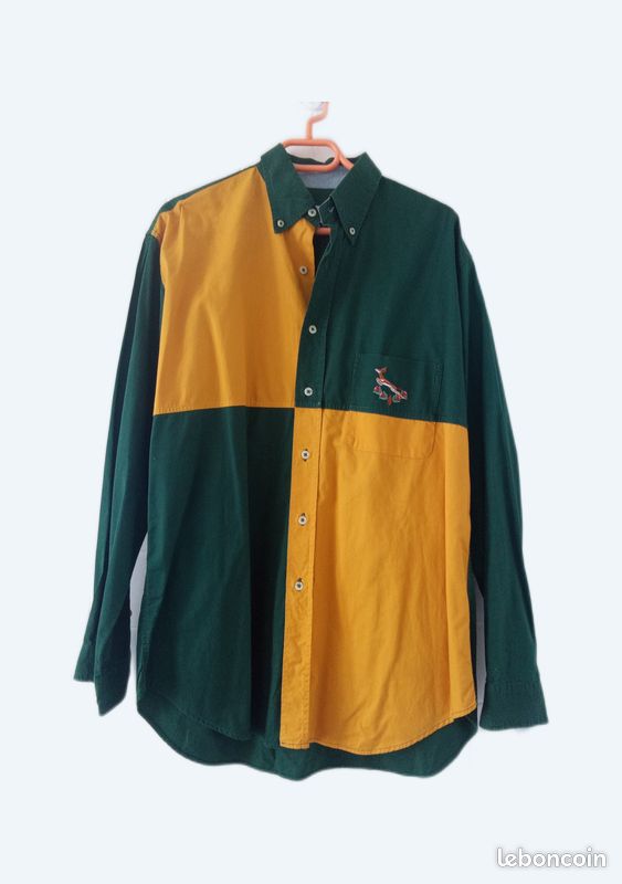 Rare chemise de rugby LES SPRINGBOKS aux couleurs de L'AFRIQUE DU SUD (image 1)