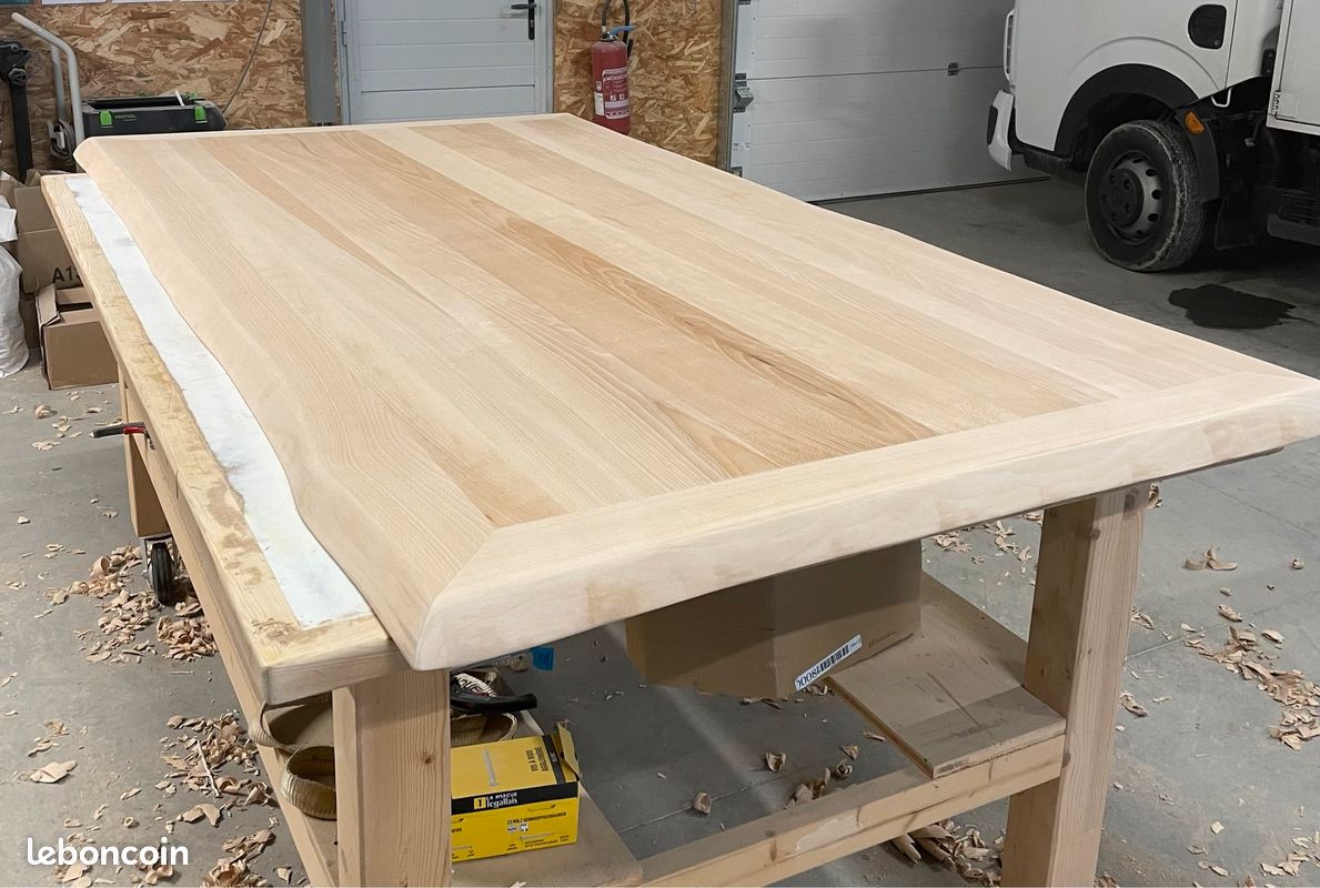 Plateau de table, bois massif hêtre (image 3)
