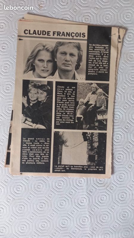 2 Journaux ici paris 1978 plus poster plus 2 disques 45T CLAUDE FRANÇOIS (image 8)