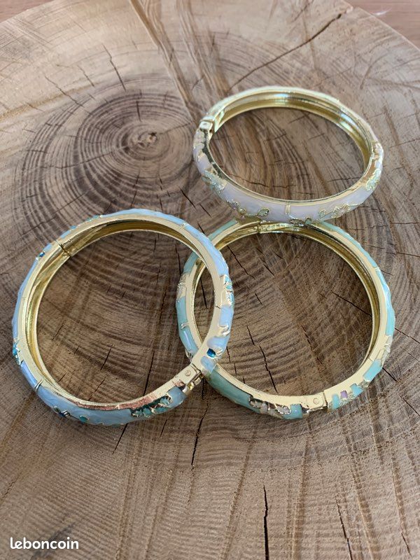 Magnifique lot de 3 bracelets thaïlandais joncs (image 3)