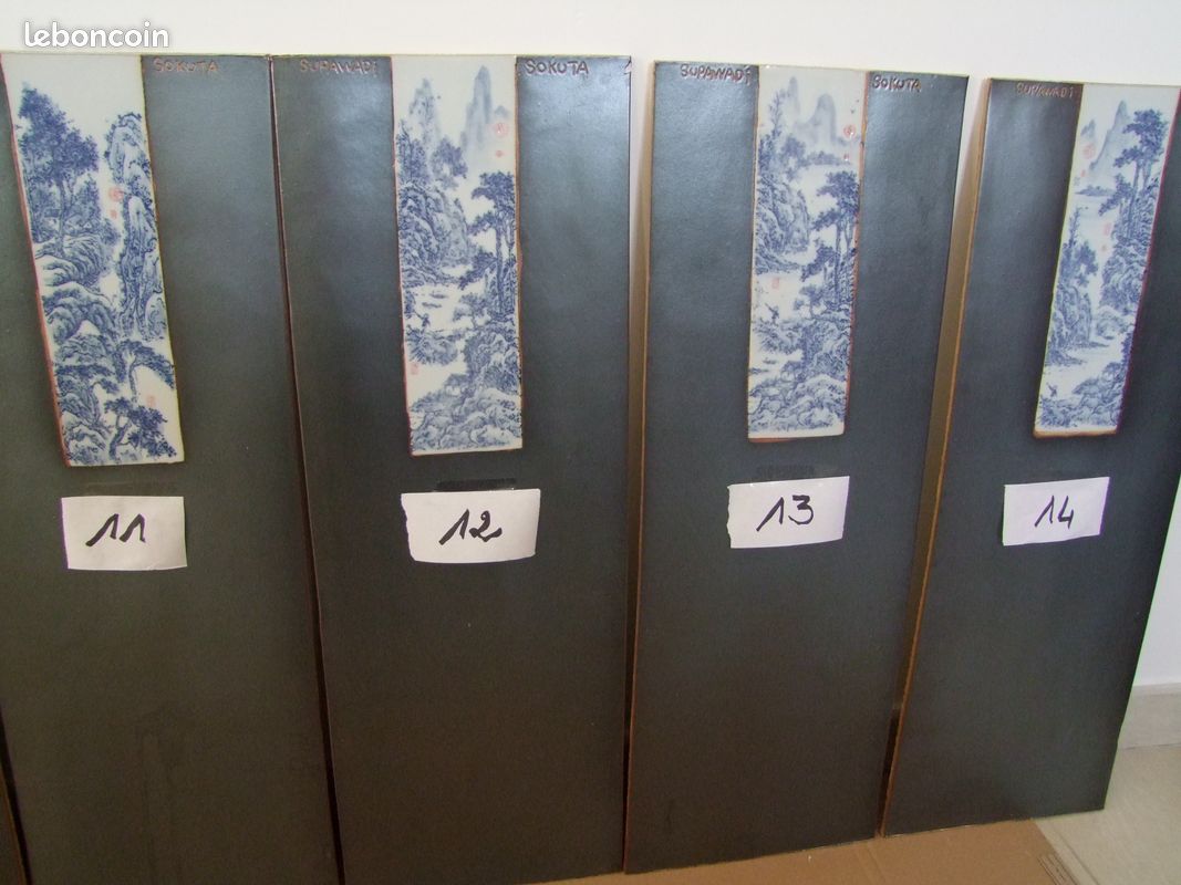 Céramique grande hauteur motif japonisant vendu à la pièce (image 7)
