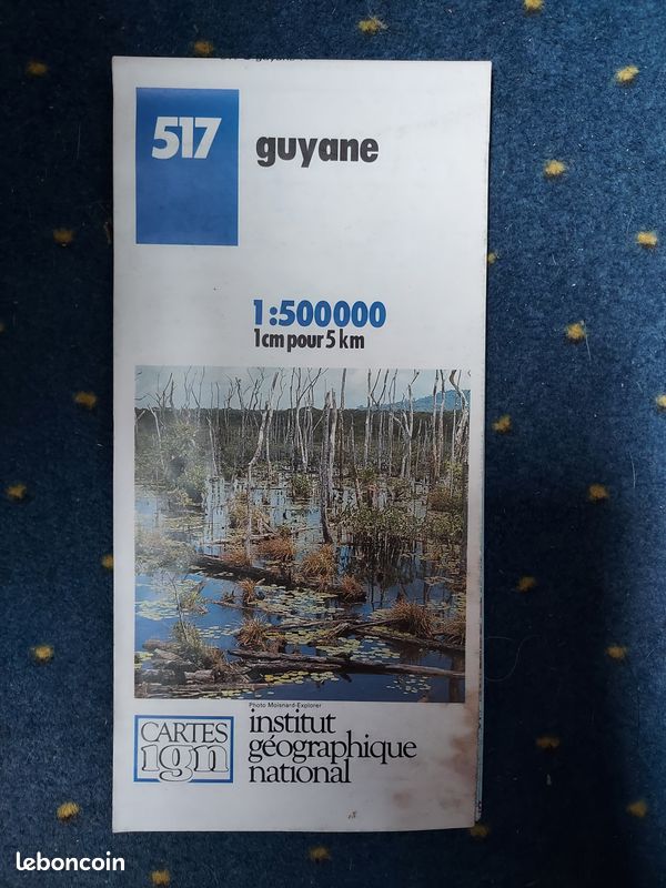 Carte IGN n°517, Guyane, échelle 1:500 000 (image 1)