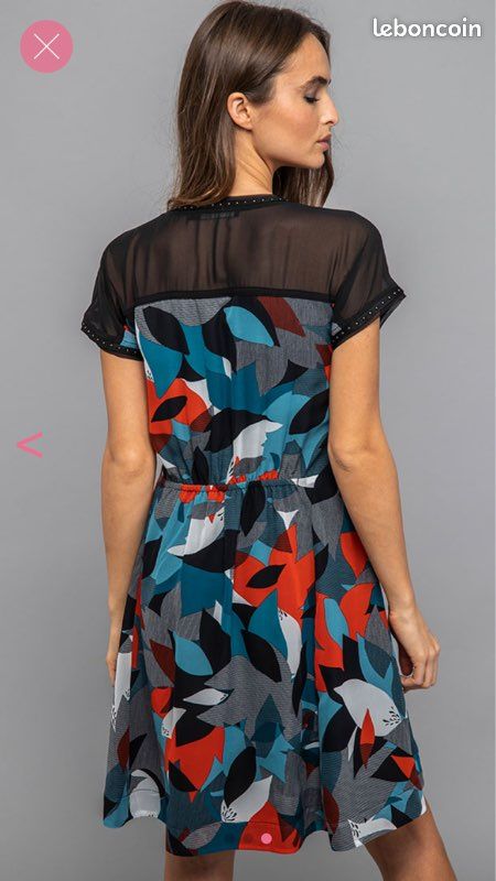 Robe imprimée voile épaule Captain neuve (image 3)