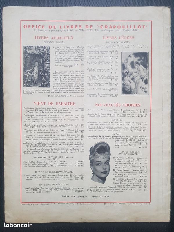 Crapouillot N 54 octobre 1961 sexualité et capitalisme (image 2)