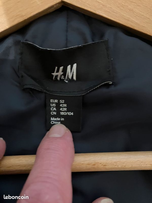 Veste bleu marine col officier H et M (image 3)