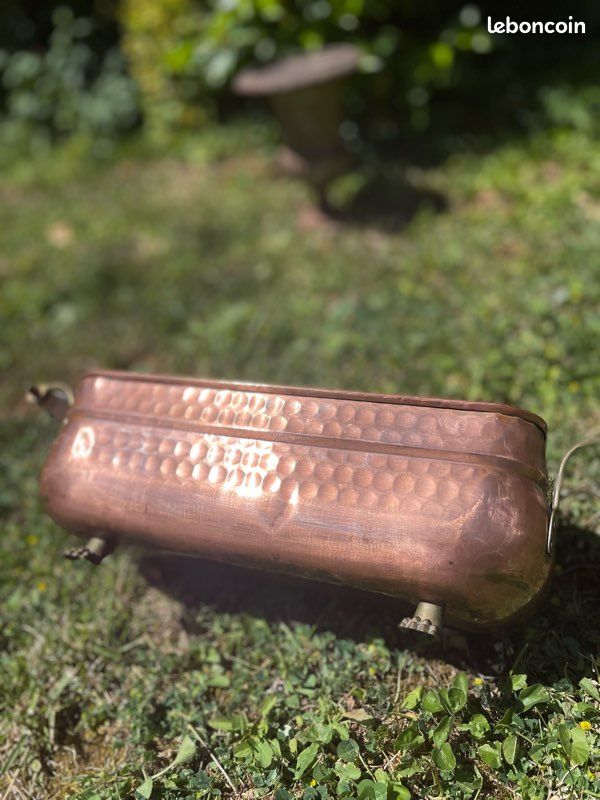 Ancienne jardinière en cuivre martelé (image 4)