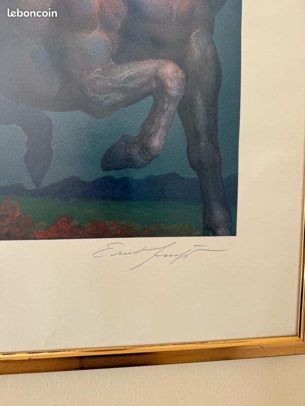 Lithographie « pégase et la muse » par Ernst FUCHS (image 2)