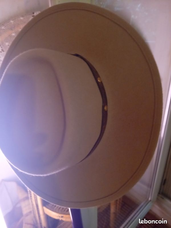 Chapeau Cowboy Vintage Eddy Brothers - Laine Beige - Taille 7 1/4 - Made In USA