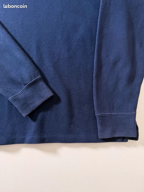 Pull Ralph Lauren half zip 1/4 zip col camionneur | bleu marine logo brodé rouge | taille M (image 5)