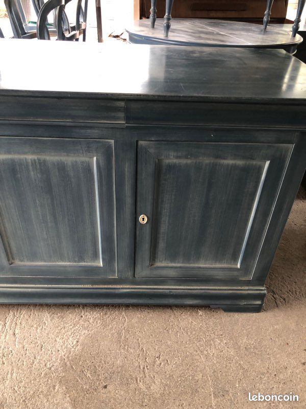 Commode/ vitrine/ Ensemble de Commodes et vitrine bois. Bleues (image 9)