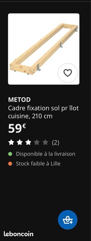Cadre fixation sol pour îlot cuisine (image 4)
