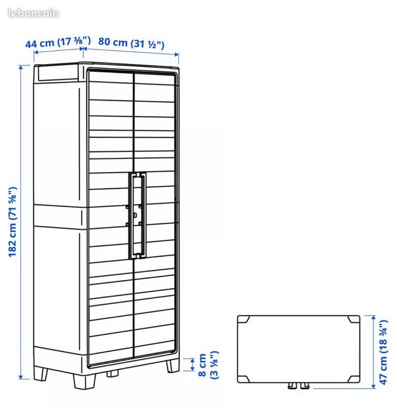 Armoire extérieur gris foncé (image 5)