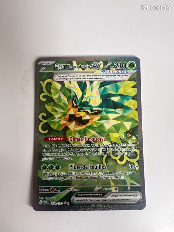Carte Pokmon ogerpon teracristal ex 211/167 - Collection Carte Pokmon ogerpon teracristal ex 211/167 - Collection